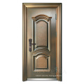 Factory Direct Sale Hot sale Unequal Double Steel Security Swing Exterior Steel Door With Cat's Eye